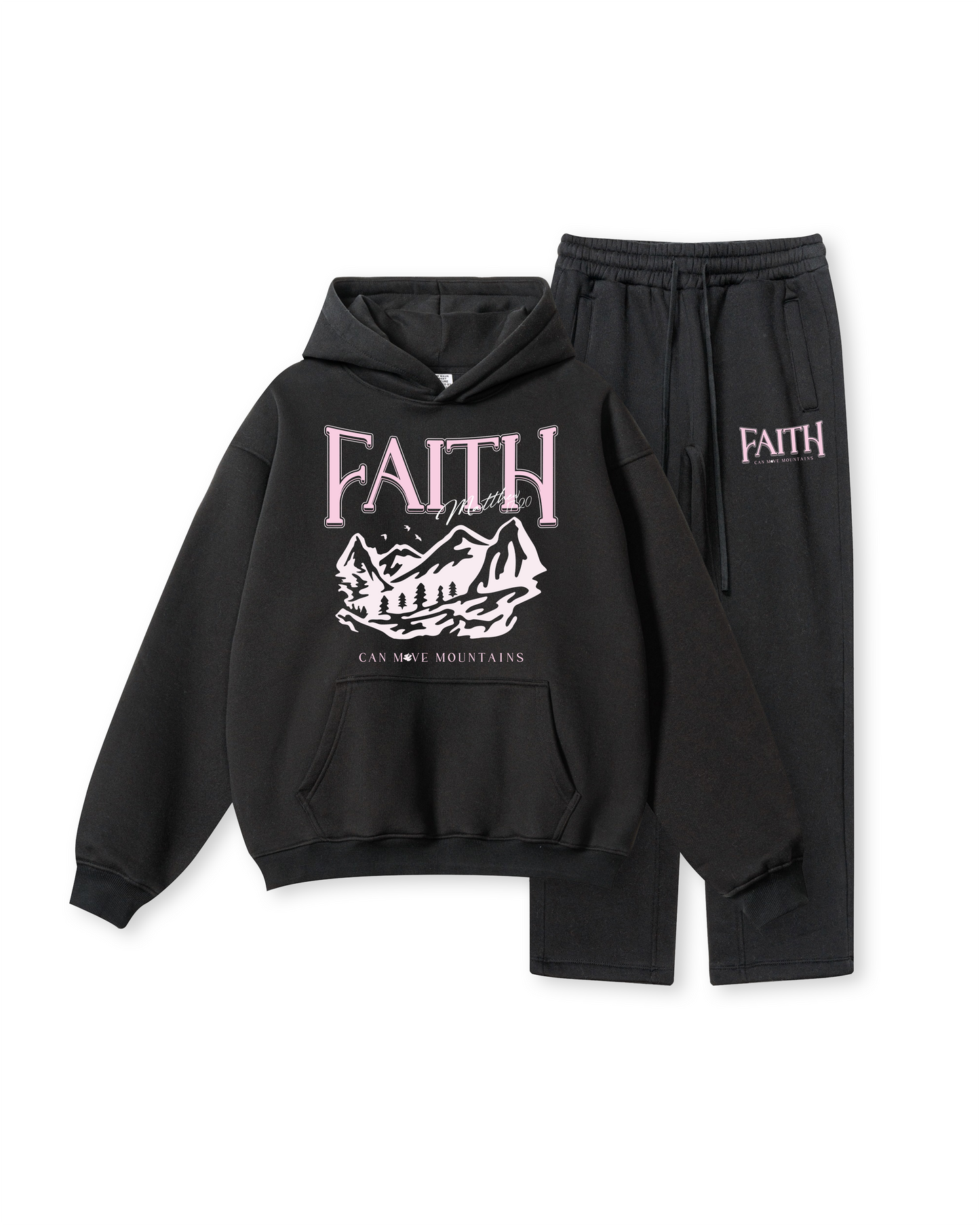 Faith Can Move Mountains Hoodie Two-Piece Set