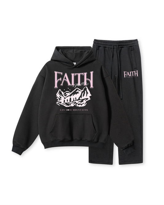 Faith Can Move Mountains Hoodie Two-Piece Set