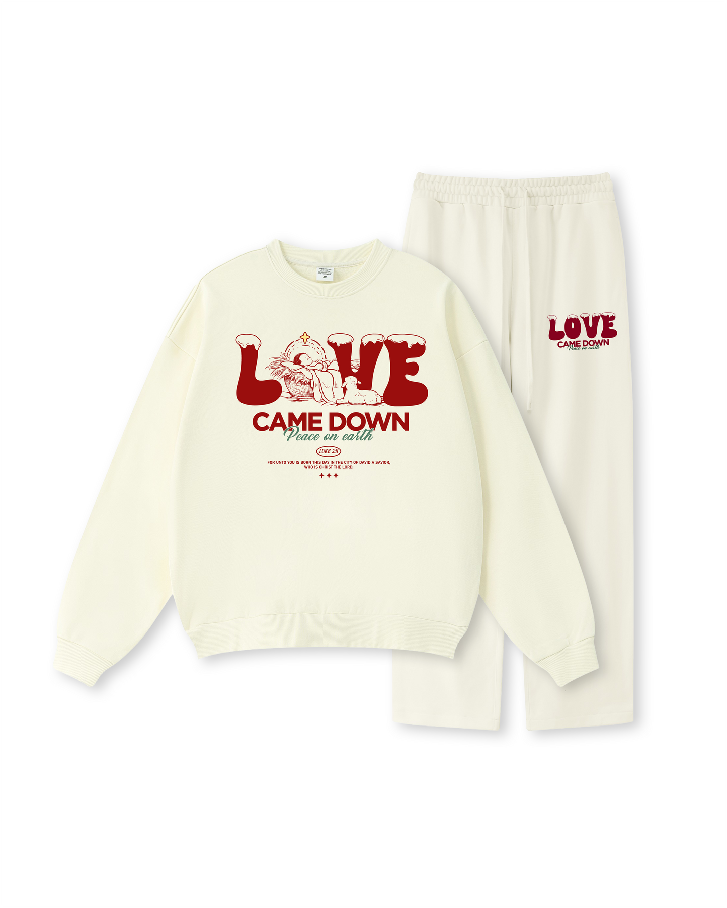 Love Came Down Crewneck Two-Piece Set