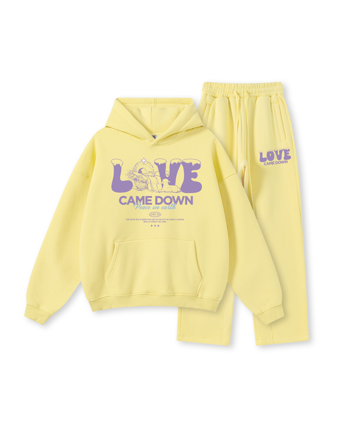 Love Came Down Hoodie Two-Piece Set