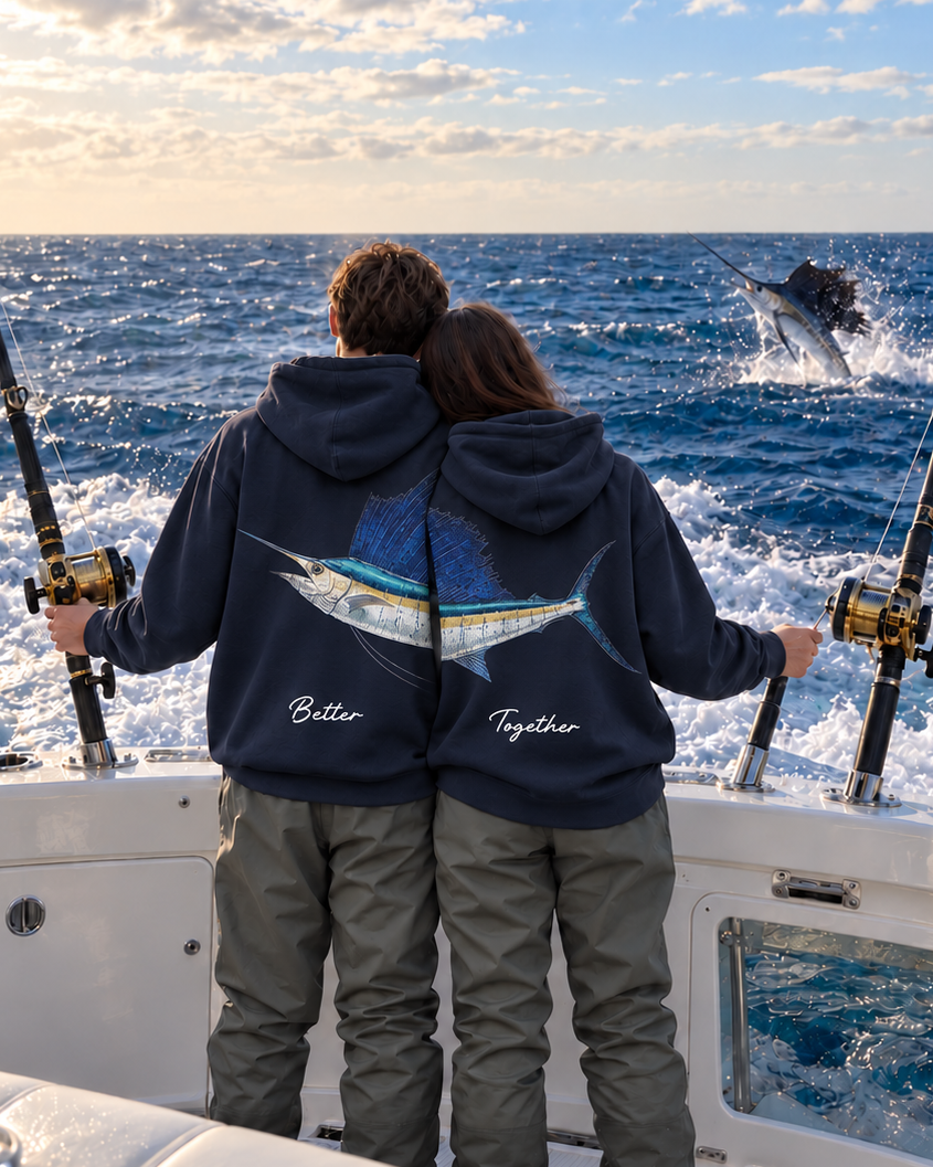 Better Together Sailfish Couple Hoodie Set
