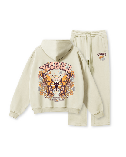 Yeshua Butterfly Hoodie Two-Piece Set