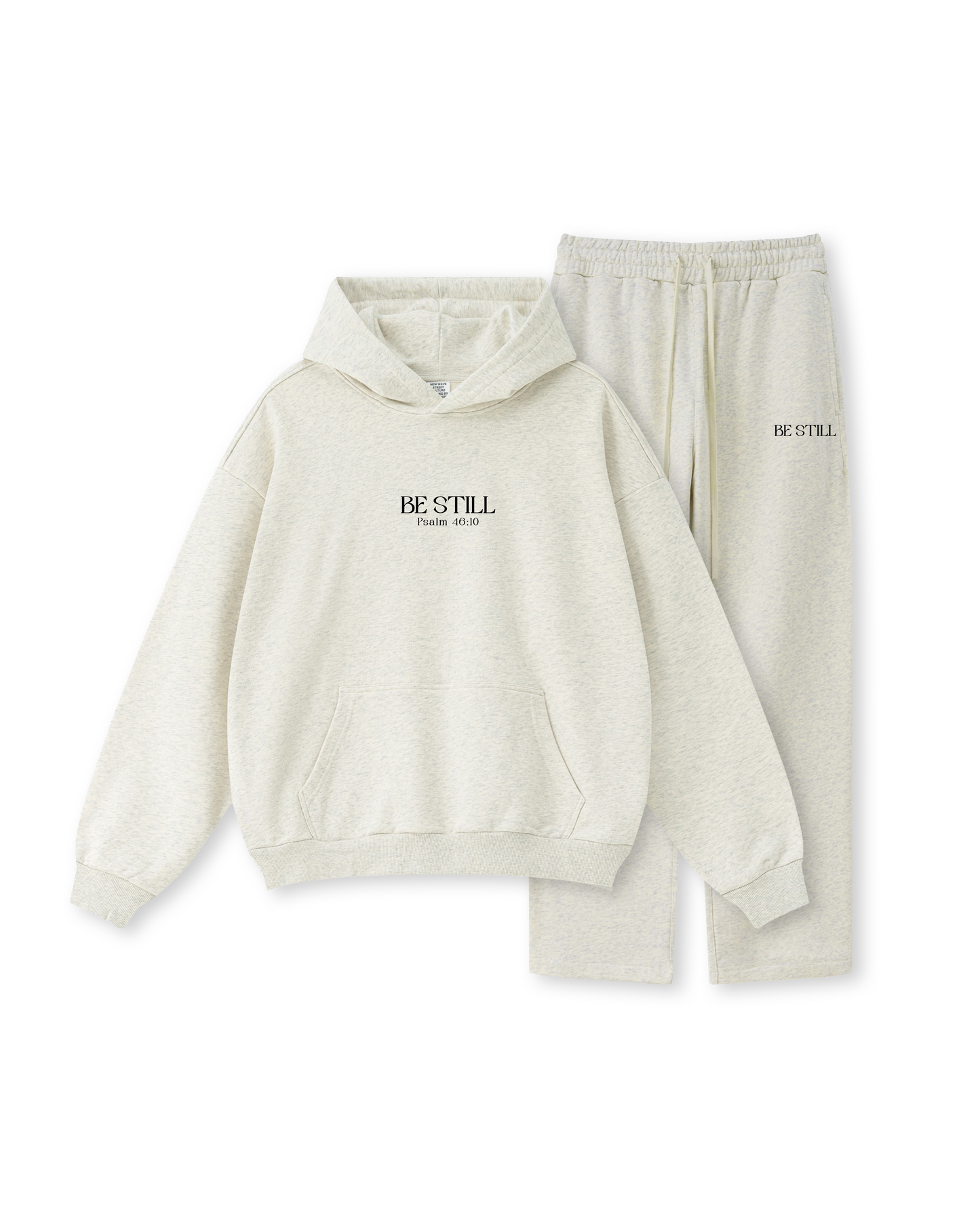 “Be Still and Know” Wave Line Art Hoodie