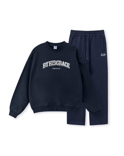 By His Grace Romans 3:24 Crewneck