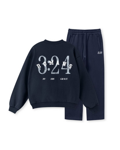 By His Grace Romans 3:24 Crewneck