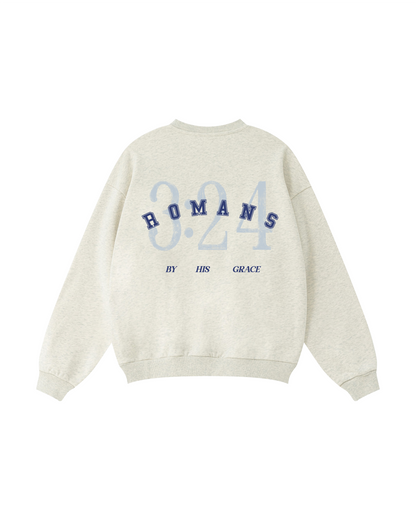 By His Grace Romans 3:24 Crewneck