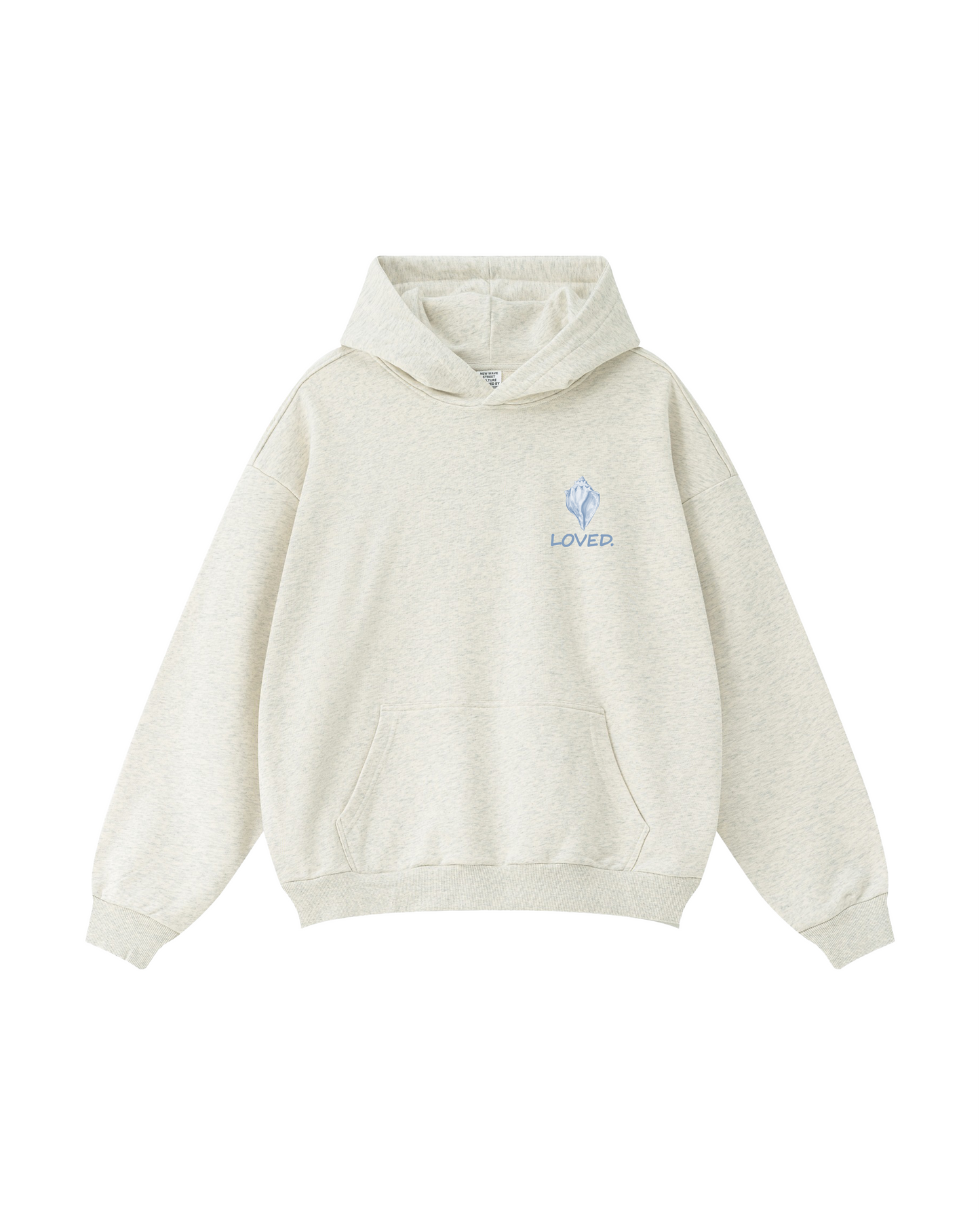 “Mightier Than the Waves” Watercolor Cross Hoodie
