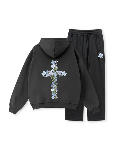 “Rooted in Love” Floral Cross Hoodie