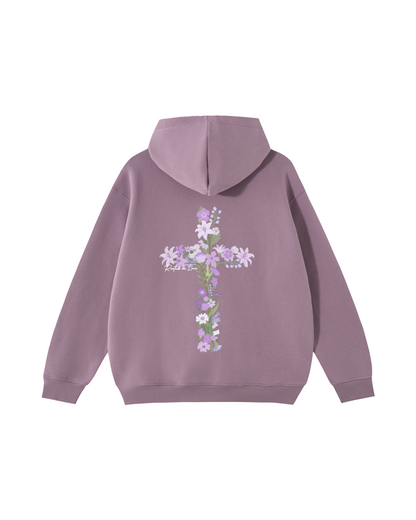 “Rooted in Love” Floral Cross Hoodie