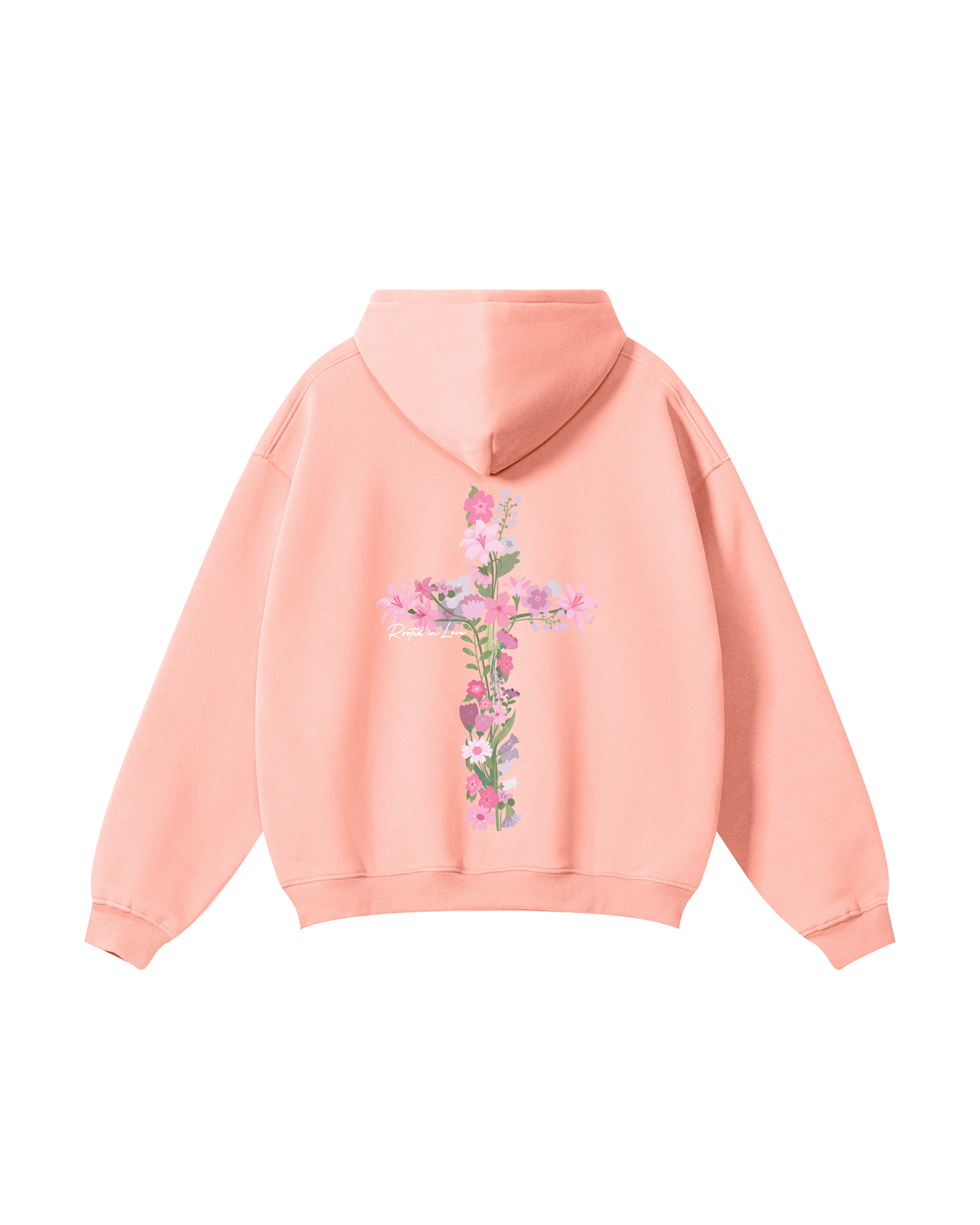 “Rooted in Love” Floral Cross Hoodie