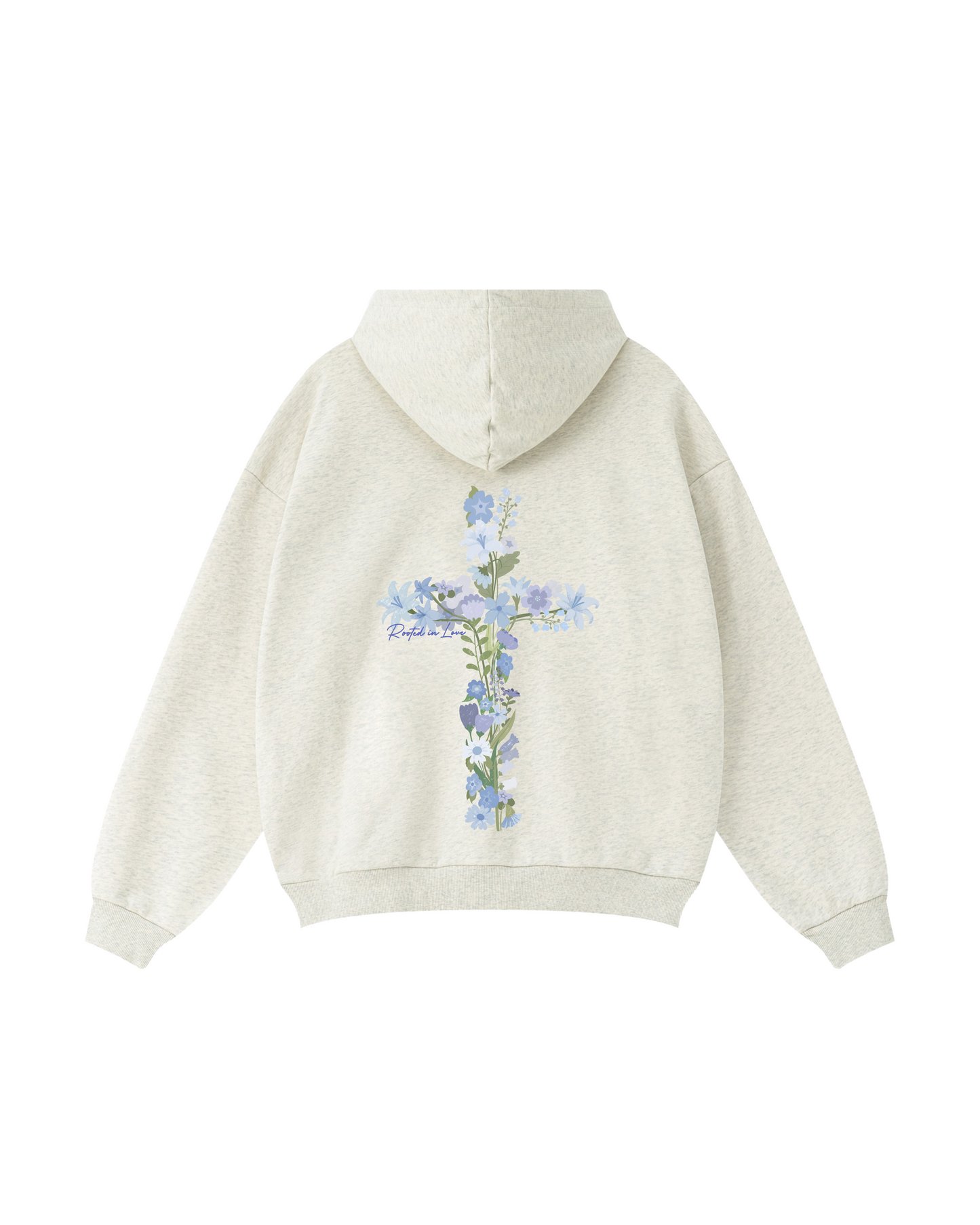 “Rooted in Love” Floral Cross Hoodie