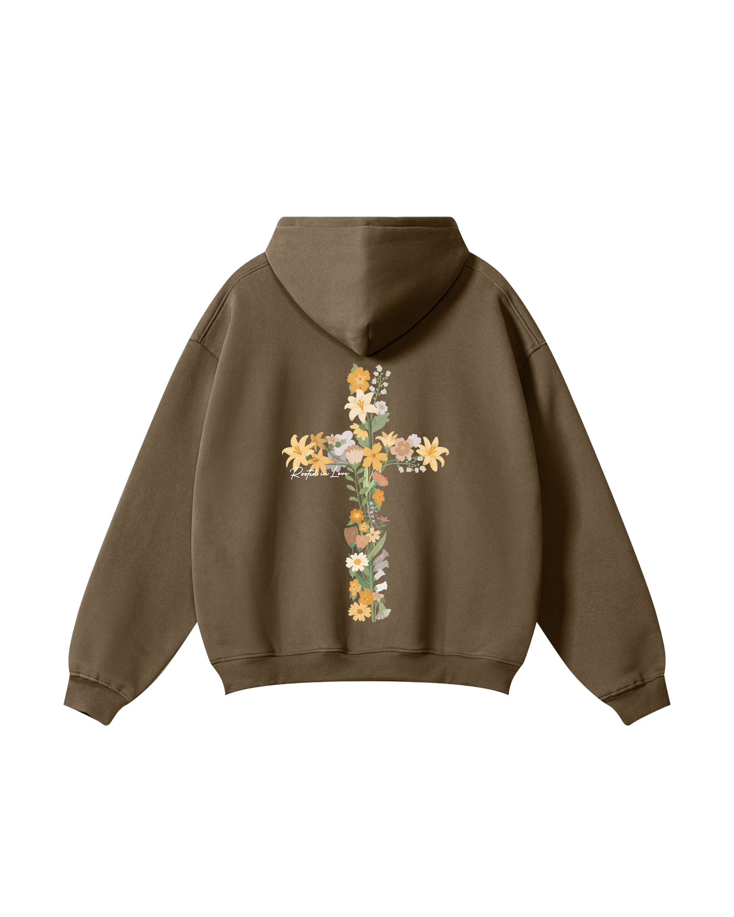 “Rooted in Love” Floral Cross Hoodie