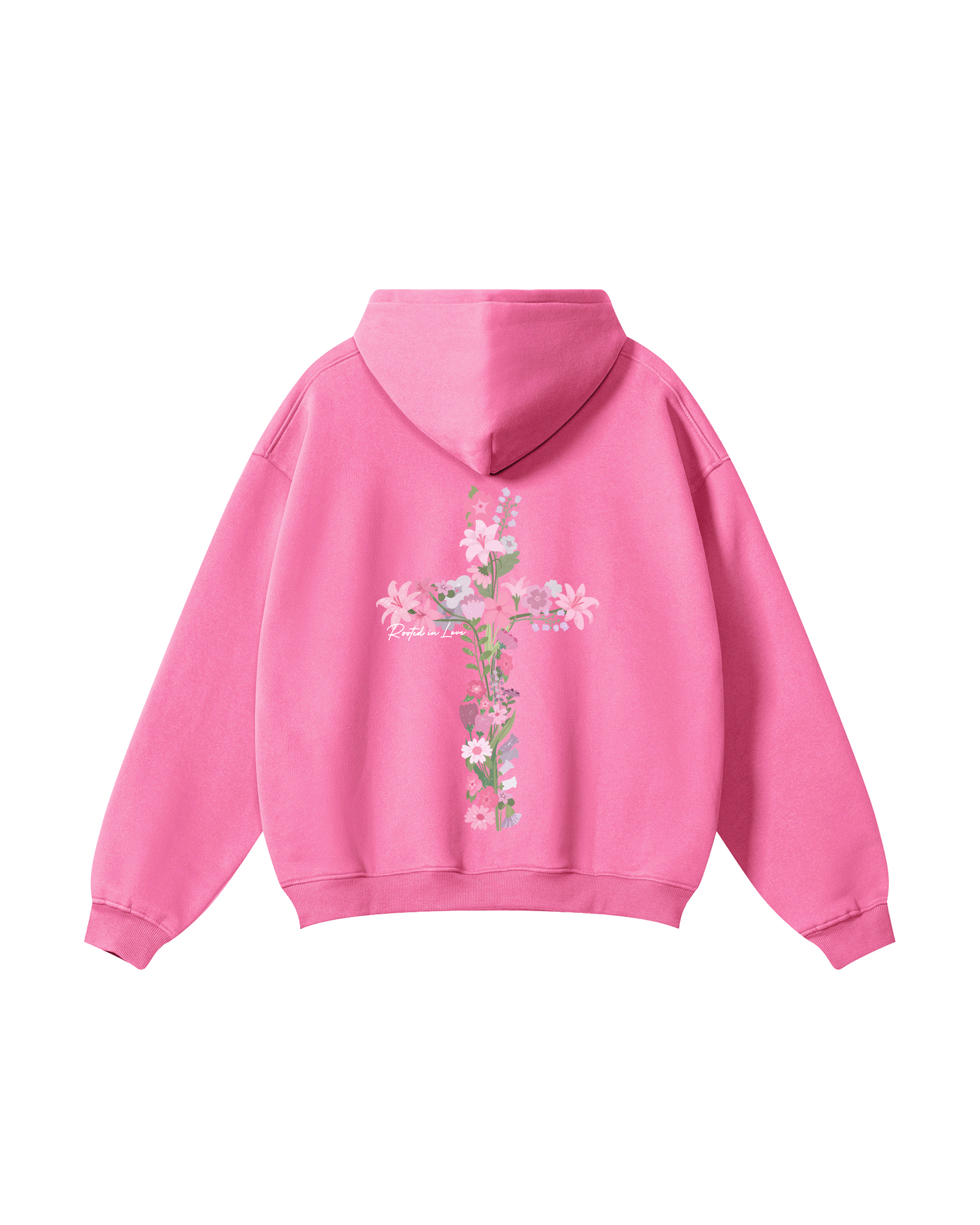 “Rooted in Love” Floral Cross Hoodie