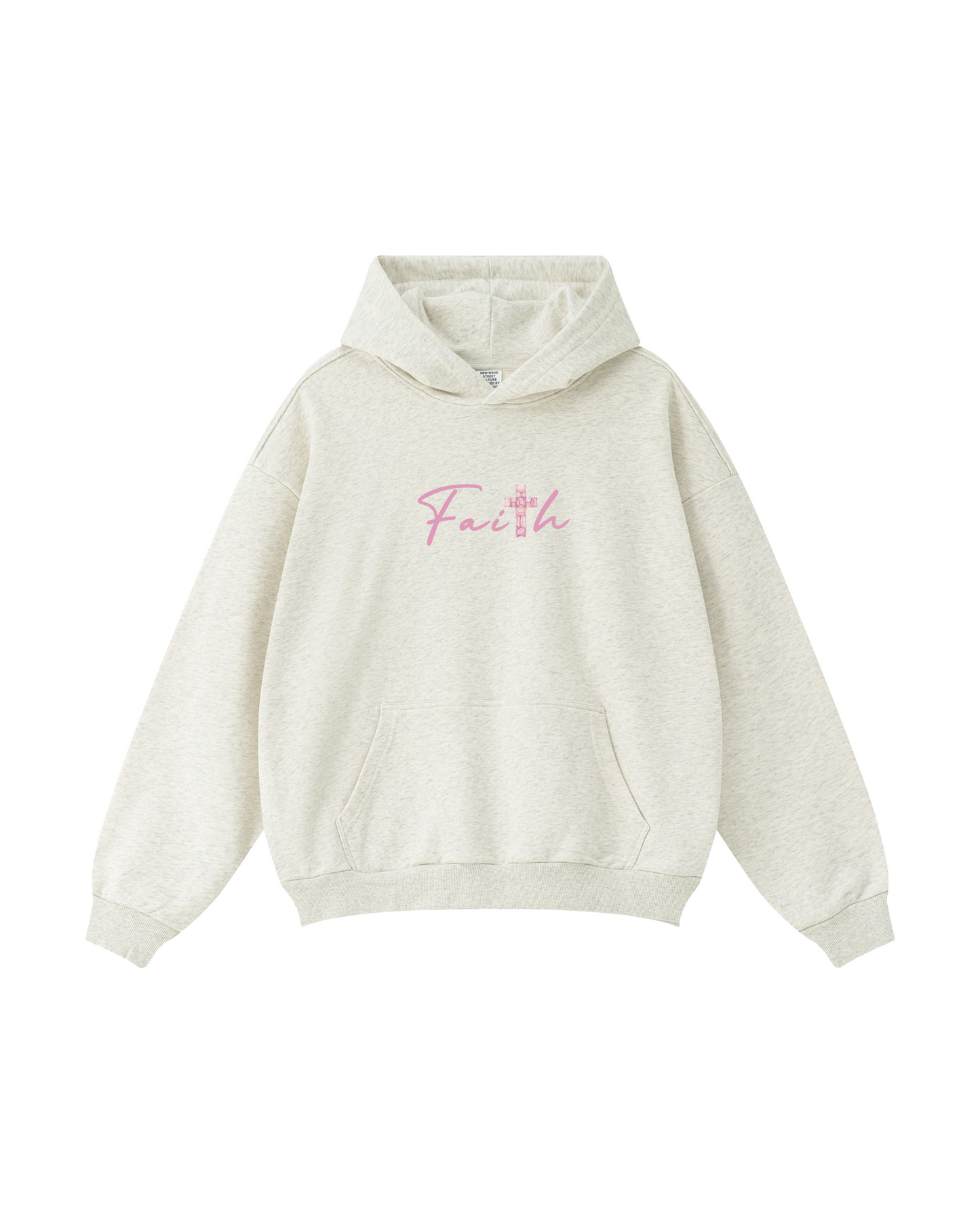 “Saved by Grace” Pink Gem Cross Hoodie