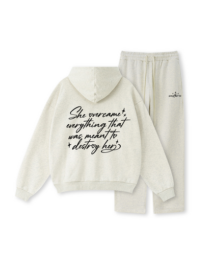Wear Your Victory: The "She Overcame" Script Hoodie