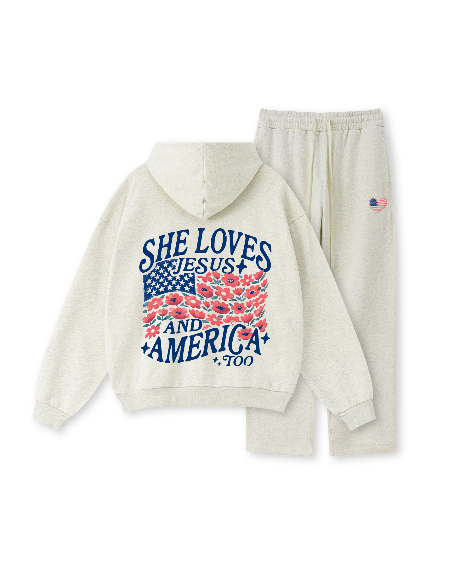 She Loves Jesus and America Too Hoodie