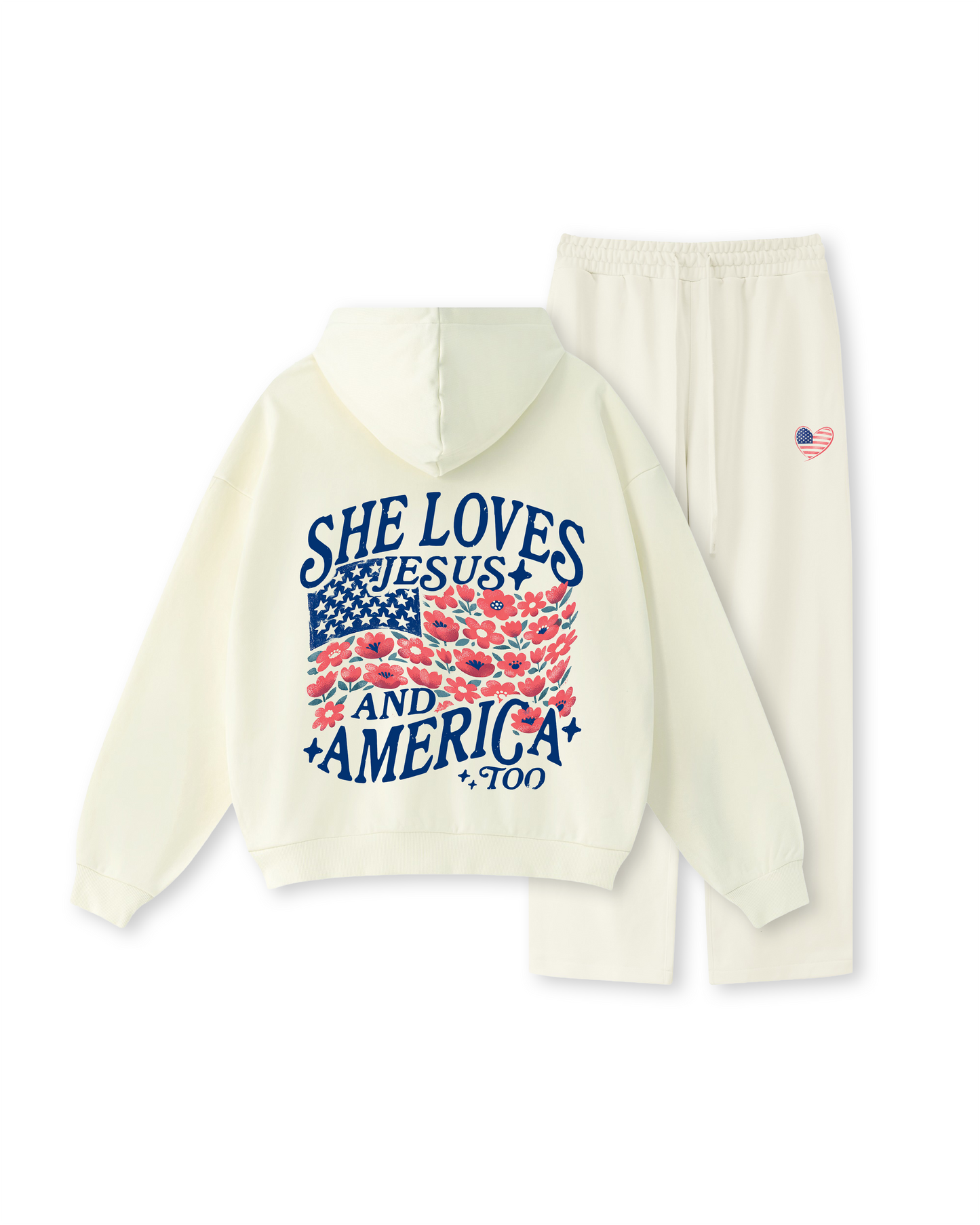 She Loves Jesus and America Too Hoodie