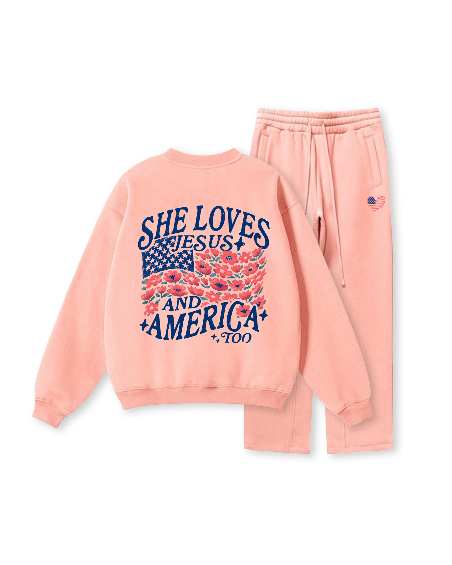 She Loves Jesus and America Too Crewneck