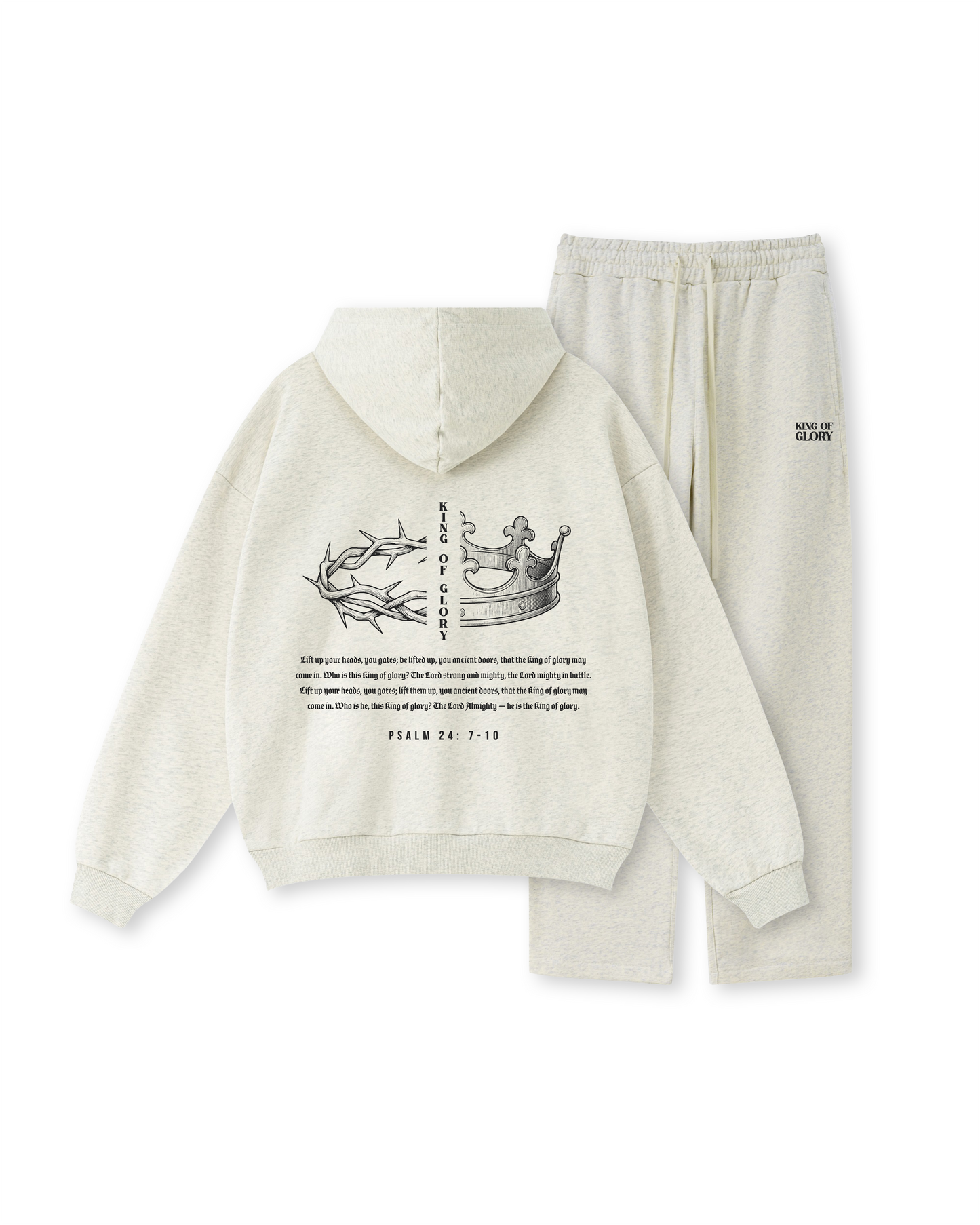 King of Glory Hoodie – Crown & Thorn Graphic (Psalm 24:7–10)