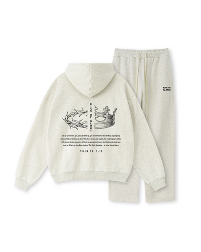King of Glory Hoodie – Crown & Thorn Graphic (Psalm 24:7–10)