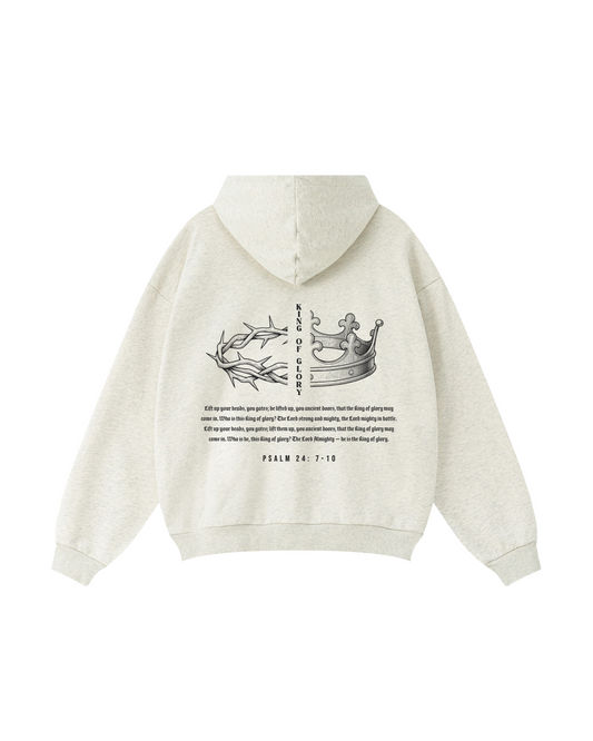 King of Glory Hoodie – Crown & Thorn Graphic (Psalm 24:7–10)