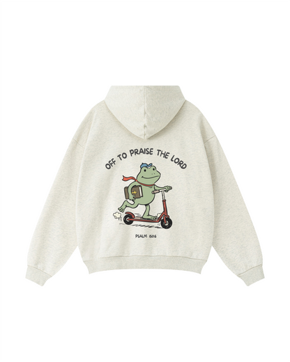 Off to Praise the Lord Frog Hoodie – Psalm 150:6