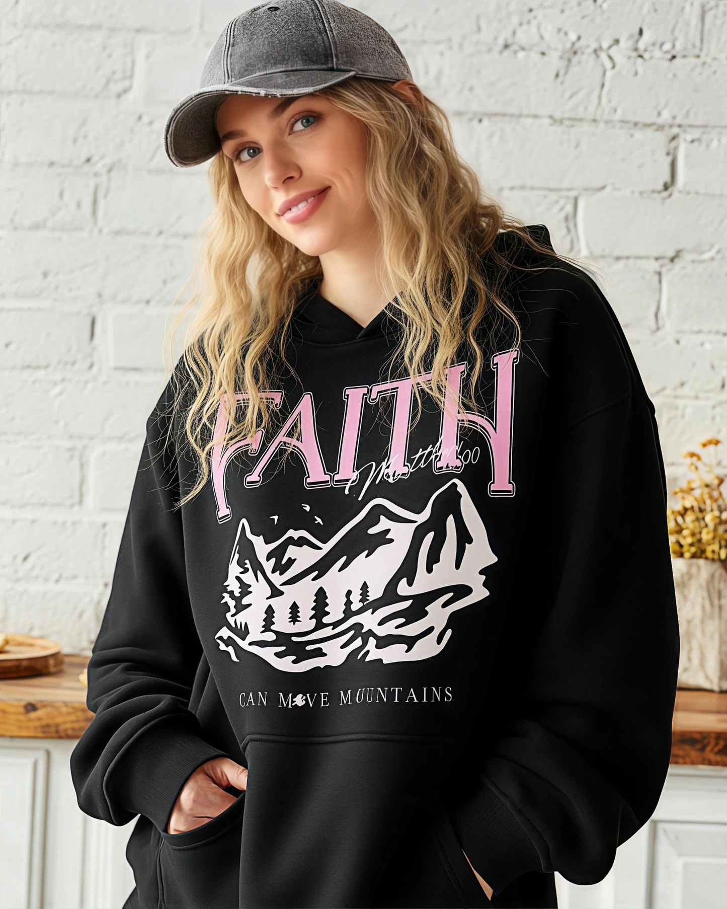 Faith Can Move Mountains Hoodie Two-Piece Set