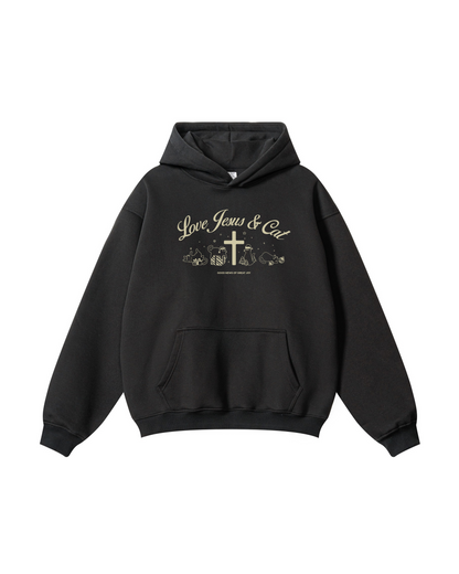 Love Jesus and Cats Unisex Hoodies