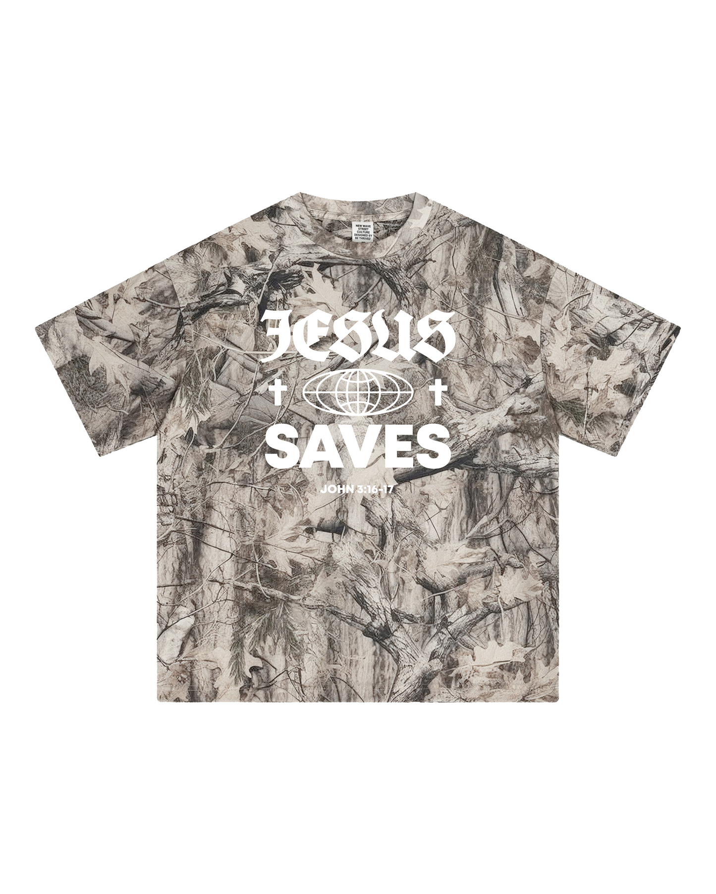 JESUS SAVES Camo Tee
