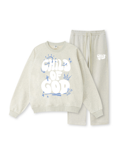 Child Of God Crewneck Two-Piece Set
