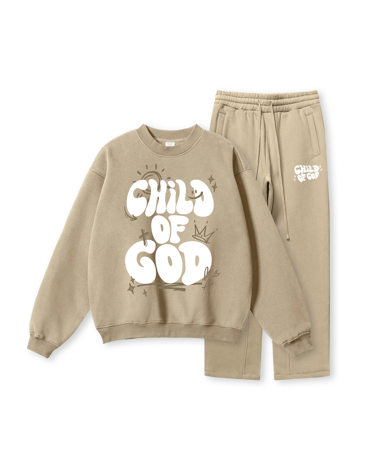 Child Of God Crewneck Two-Piece Set