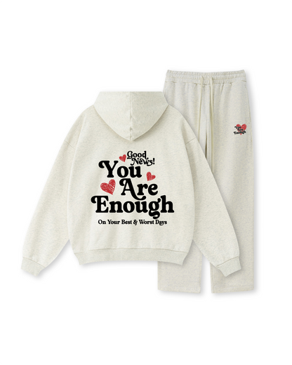 You Are Enough Hoodie Two-Piece Set
