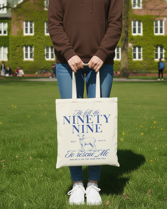 He Left the 99 Tote Bag