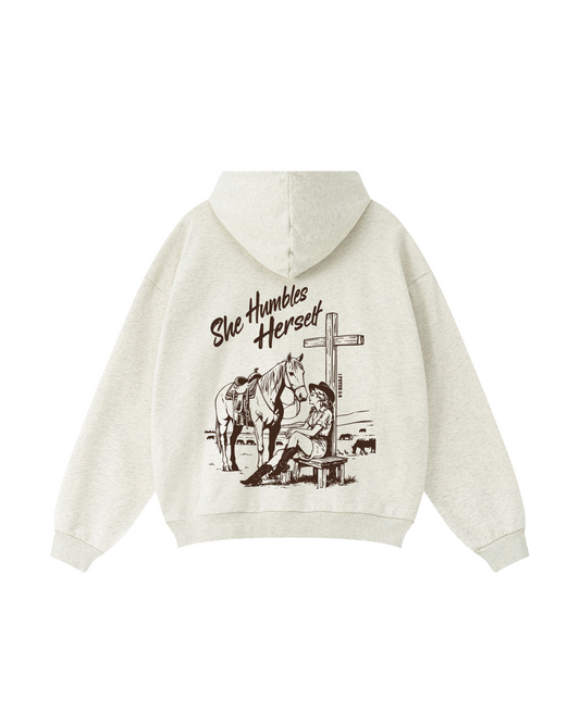 She Humbles Herself Western Faith Hoodie