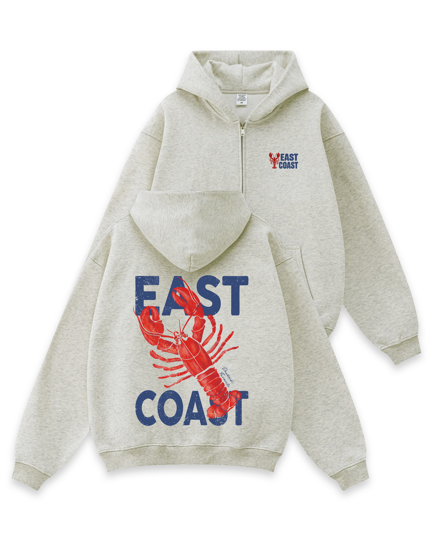 East Coast Lobster Zip-Up Hoodie