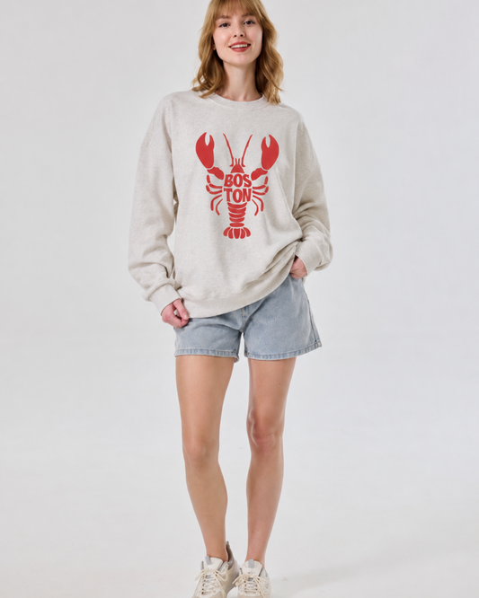 Boston Lobster Coastal Crewneck
