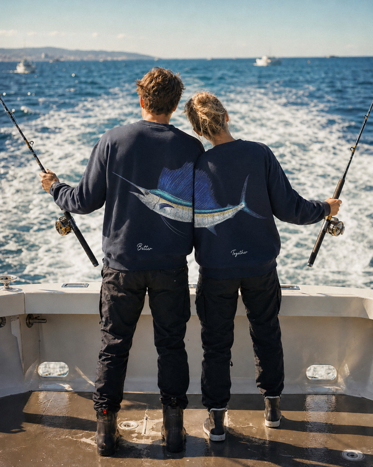 Better Together Sailfish Couple Unisex Crewneck Set