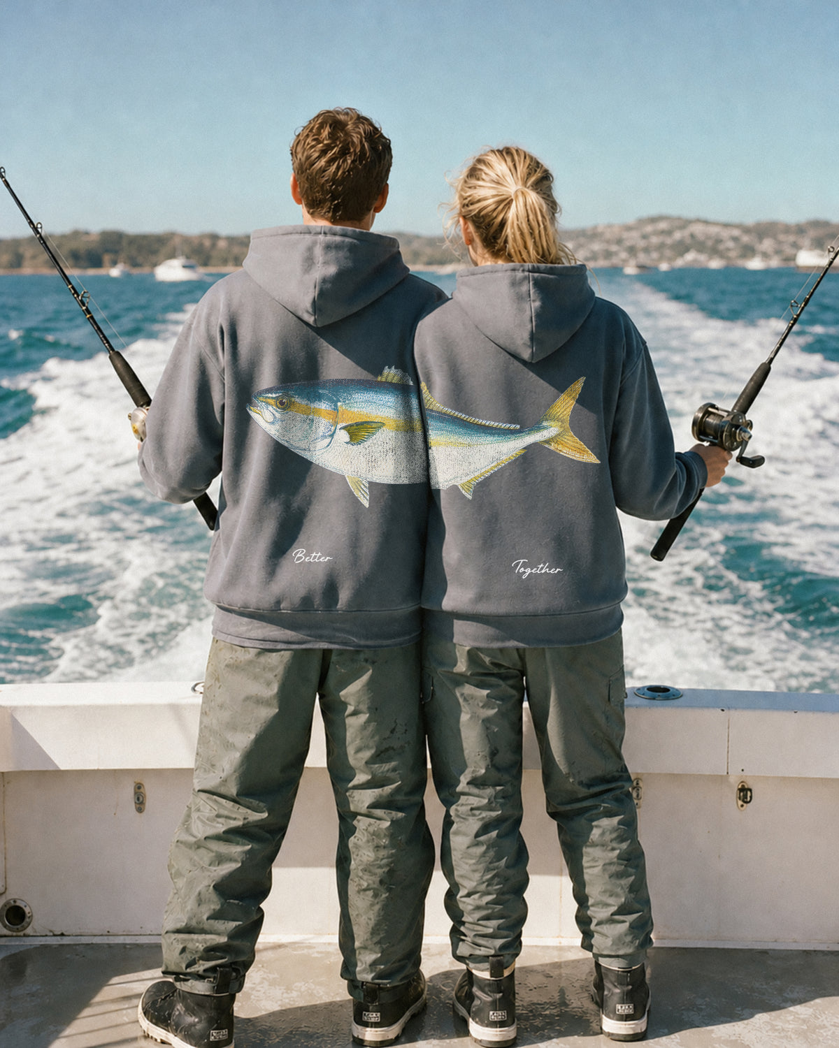 Better Together Yellowtail Couple Unisex Hoodie Set