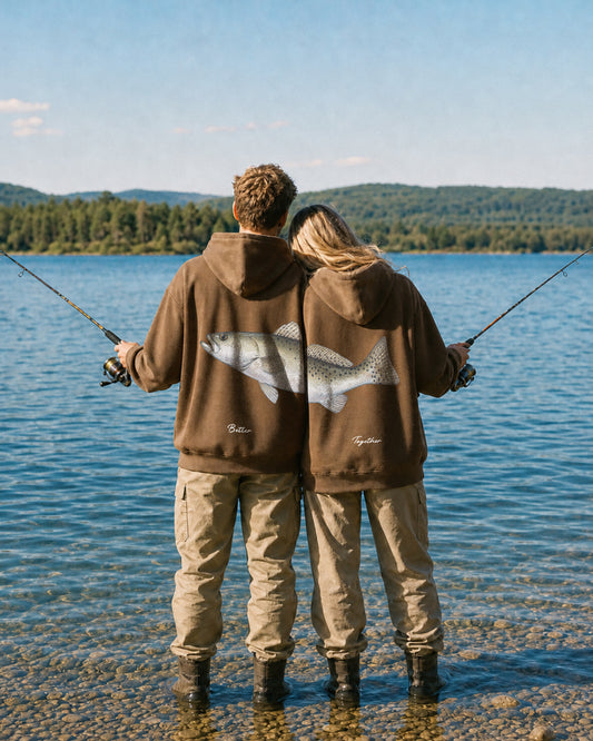 Better Together Speckled Trout Couple Fishing Unisex Hoodie Set