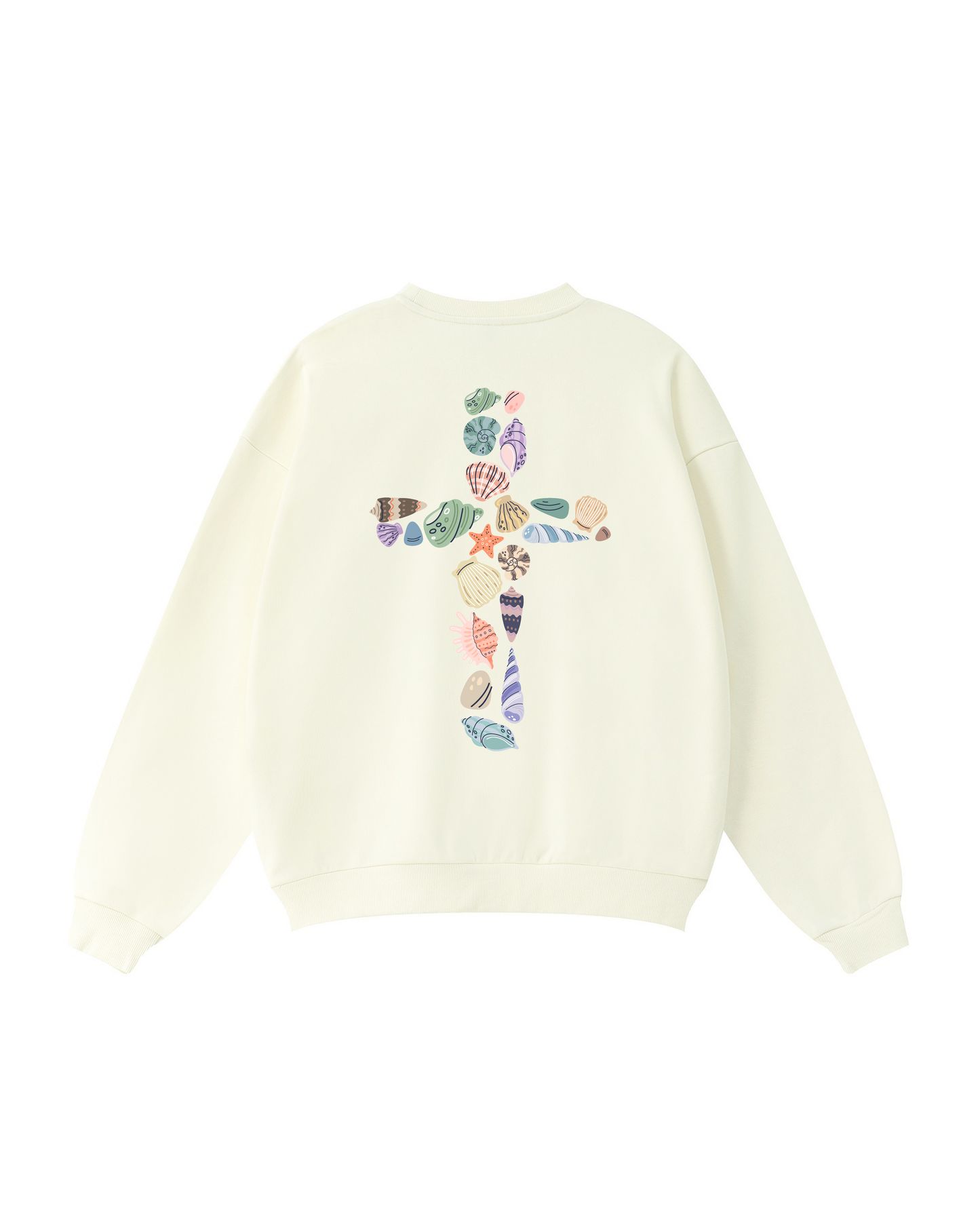 Seashell Cross Crewneck