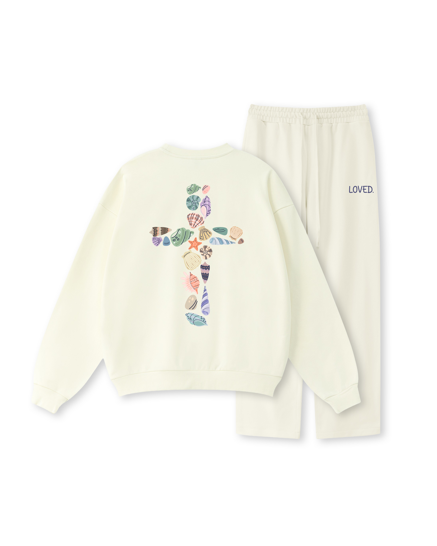 Seashell Cross Crewneck