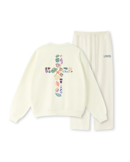 Seashell Cross Crewneck