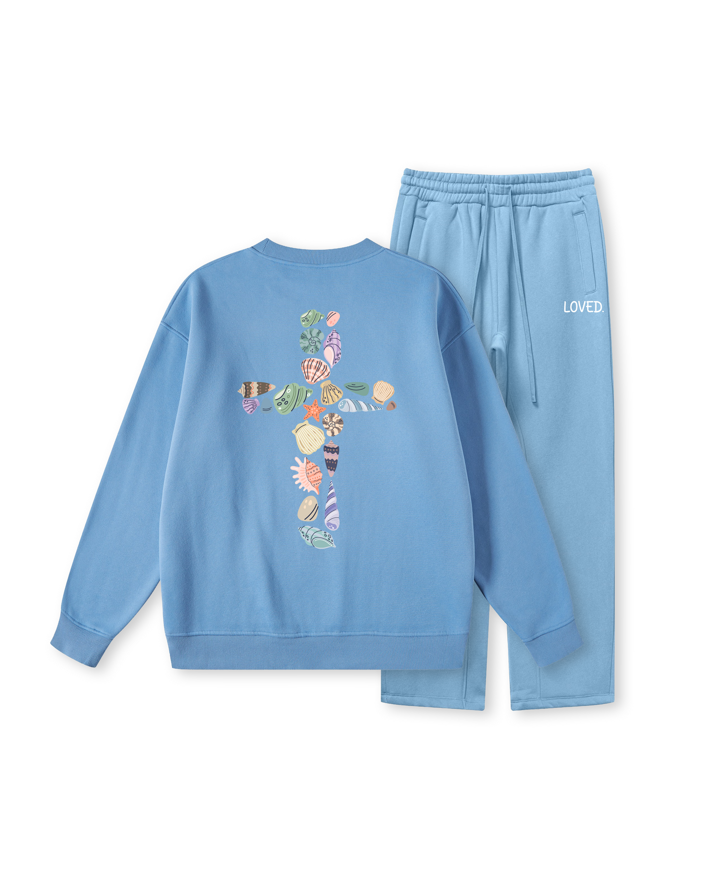 Seashell Cross Crewneck