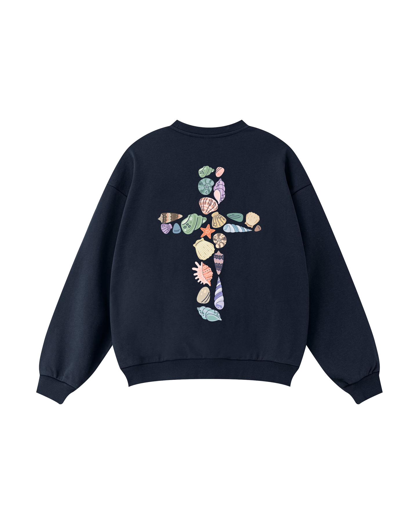 Seashell Cross Crewneck