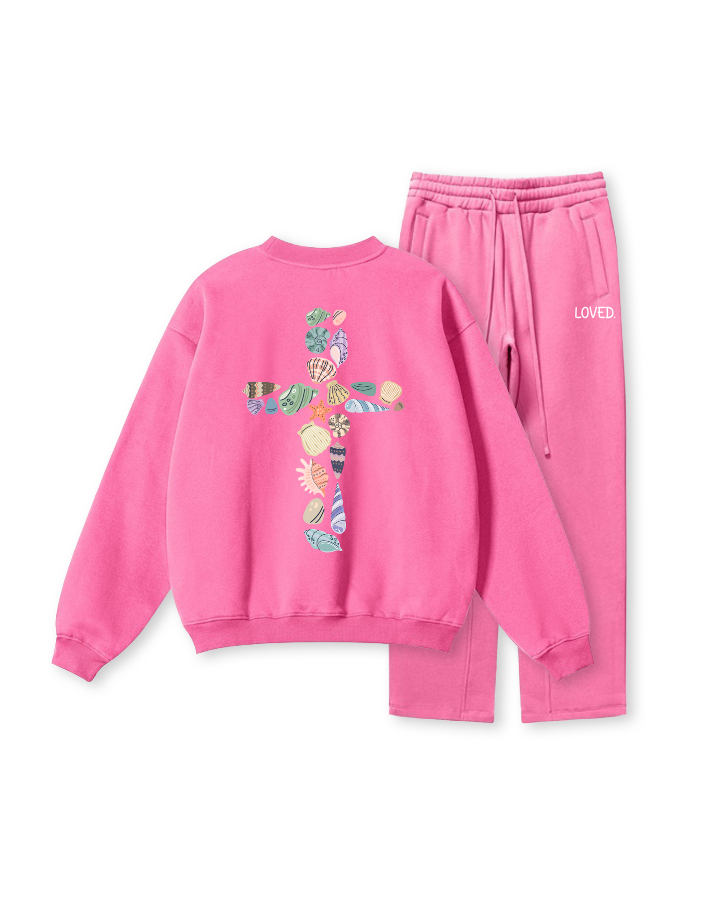 Seashell Cross Crewneck