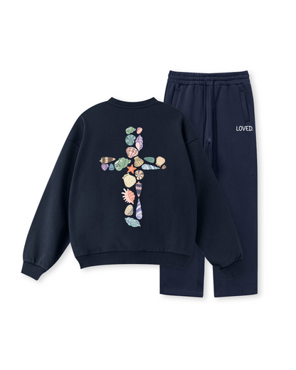 Seashell Cross Crewneck