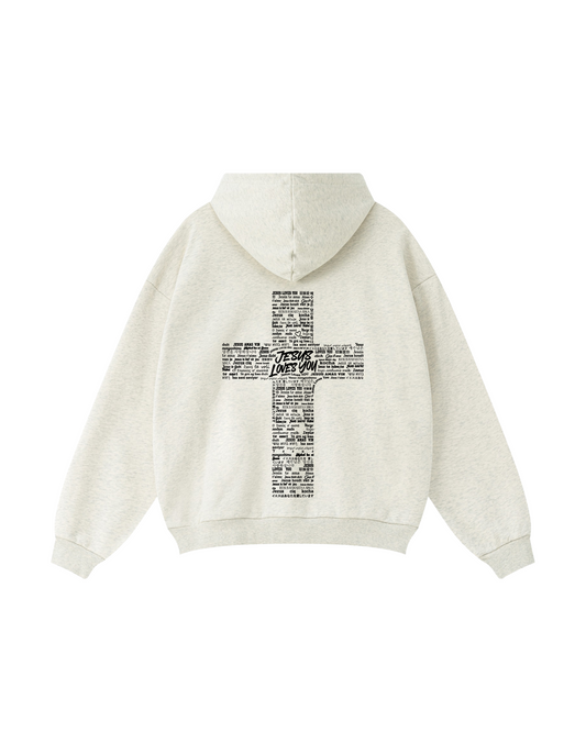 Jesus Loves You Cross Hoodie (in Every Language)