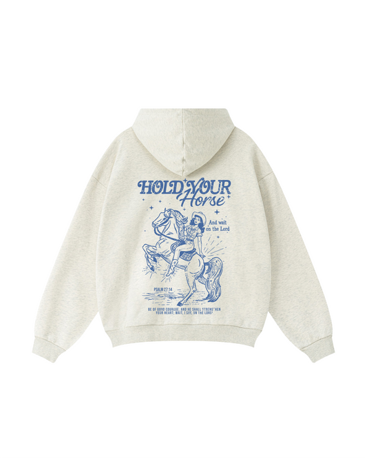 Hold Your Horse Psalm 27:14 Hoodie
