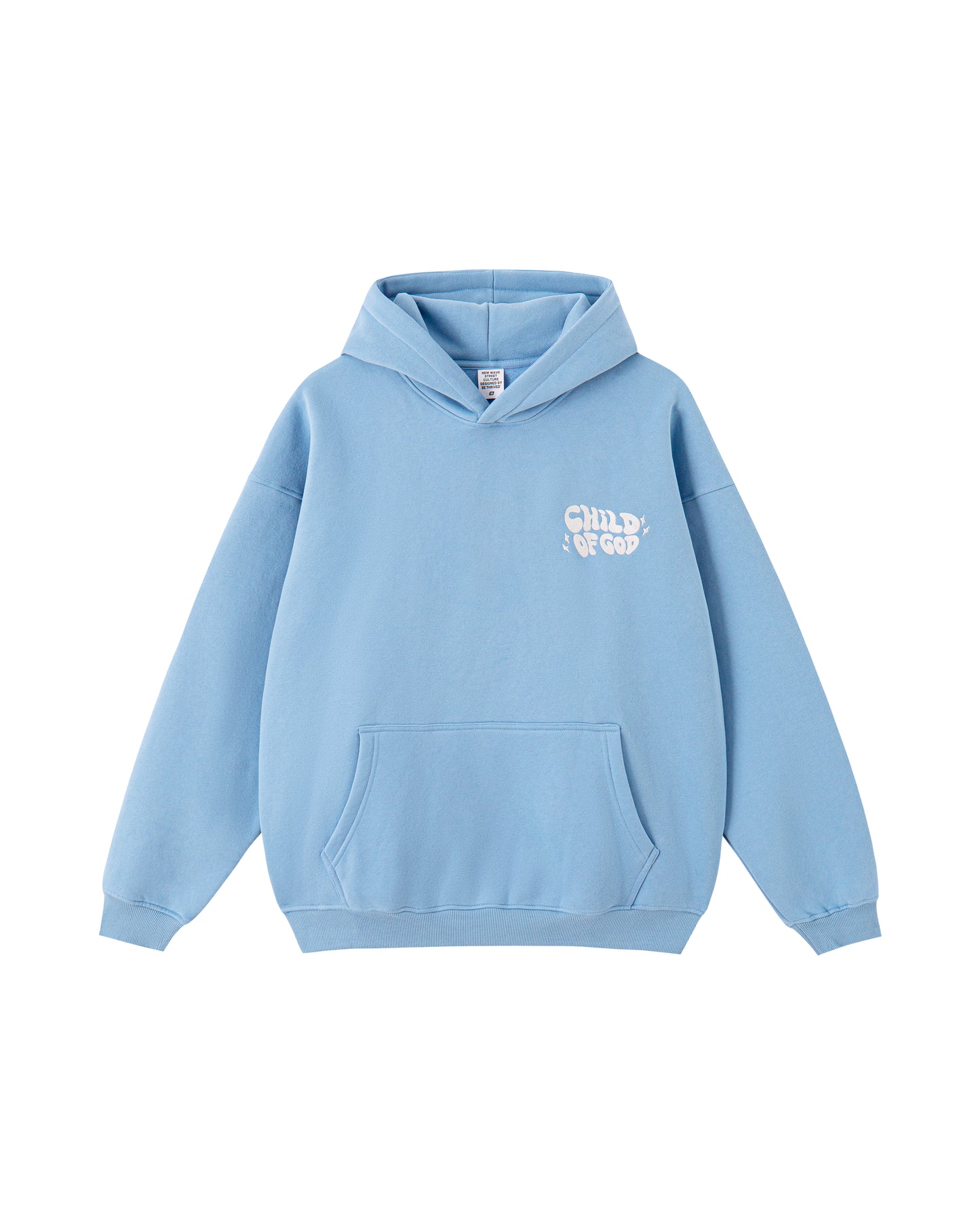 Child of God Embroidered Hoodie – Cozy Faithwear in Sky Blue