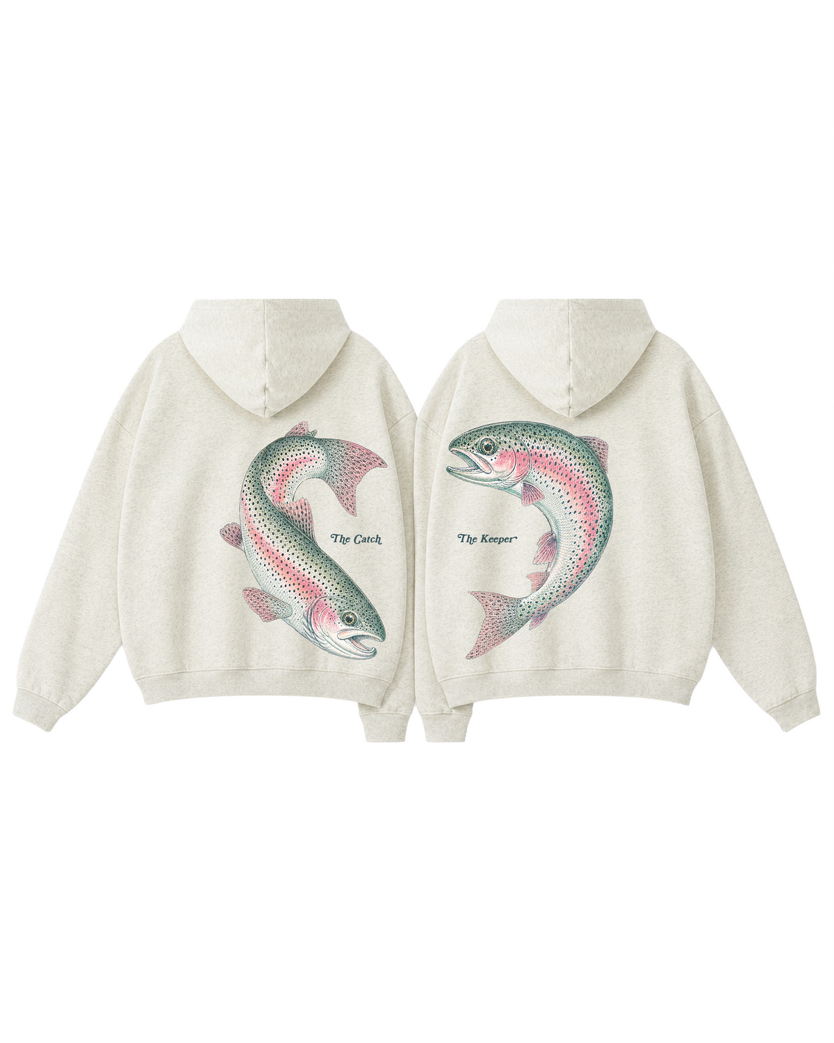 The Catch & The Keeper Rainbow Trout Heart Hoodie Set